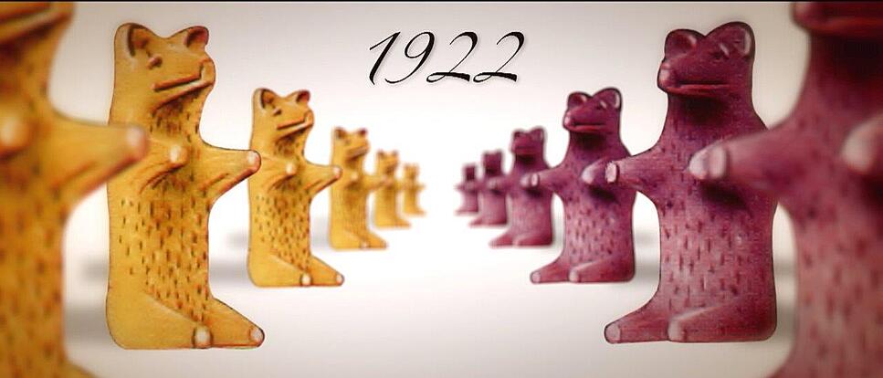 Haribo Centennial: The original Haribo gummy bears designed by Hans Riegel in 1922.  Courtesy ⓒ 2020 HARIBO 