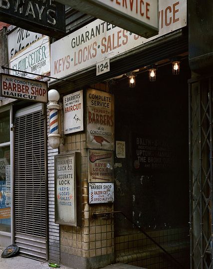 Wayne Sorce:  Urban Color: Barbers, New York, 1985