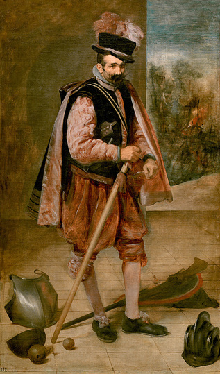 Diego Velázquez: Don't be fooled by glittering armours and weapons by the model's feet and be led to think that this man is a  military hero. Don Juan de Austria was a jester at the court of King Philip IV. Velázquez liked to cross boundaries between reality and illusion and to play with  paradoxes. Diego Velázquez, Don Juan de Austria, c. 1633, Oil on canvas, 210 x 123 cm © Madrid, Museo Nacional del Prado