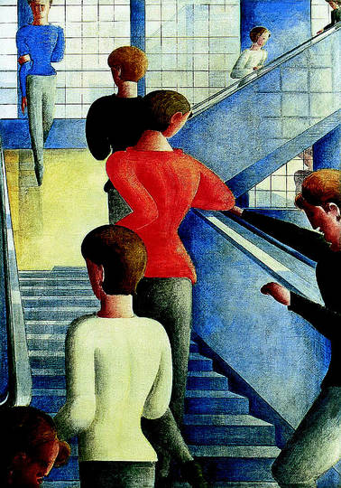 Bauhaus: Photography and Painting: Oskar Schlemmer, The Bauhaus Staircase, 1932